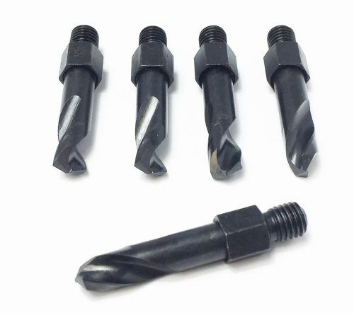 Threaded drill bits hss size 1/4&#034; e 0.2500 135 degree split point 5 piece new for sale