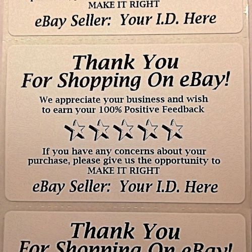 500 Customized YOUR ID Thank You For Your eBay Purchase FB Label Sticker 3&#034; x 2&#034;