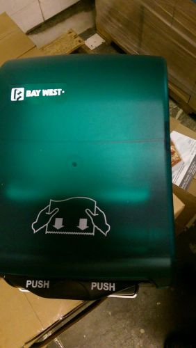 Bay West Silhouette Mechanical Hands Free Roll Paper Towel Dispenser Green NEW