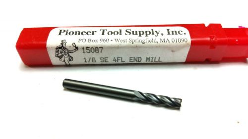 1/8&#034; pioneer tool usa solid carbide 4 flute end mill (q 248) for sale