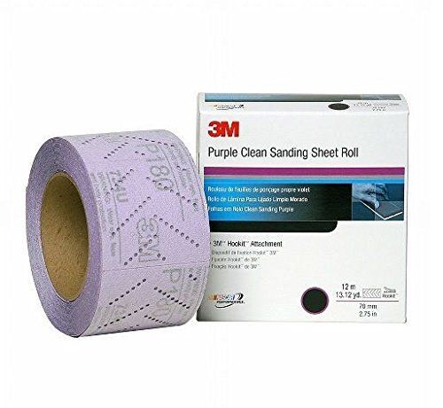 3M™ 30711 Hookit™ Purple Clean Sanding Sheet Roll, 120 grade,70 mm x 12 m, 30711