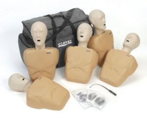 Nasco cpr prompt manikins nursing 5 pack adult child trainer 50 lung bags set for sale