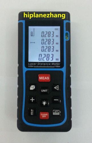 100M/328Ft Handheld Laser Distance Meter Range Finder Area Volume Measure E100