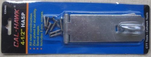 Hasp steel 4 1/2 in new steel hasp zinc plated lock the barn free shipping usa for sale