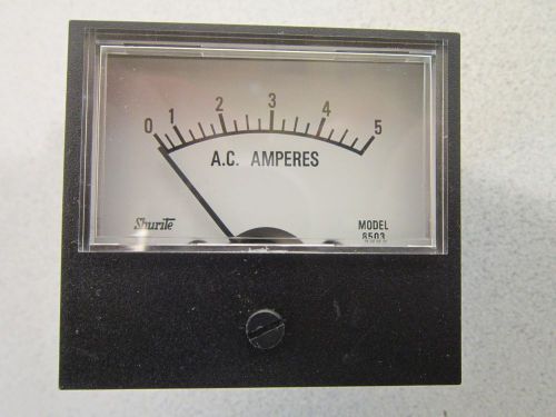Shurite A.C. Amperes Meter 8503, 0-5, Hardware Included!, NOS, Bargain Priced!