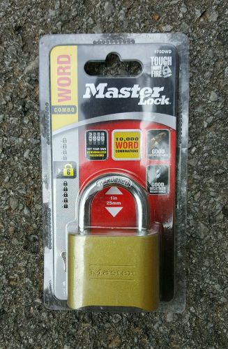 NEW Master Lock 175DWD Resettable Set-Your-Own Combination Word Combination Lock