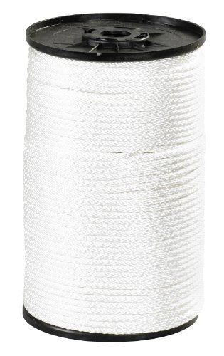 Aviditi twr116 nylon solid braided rope, 500&#039; length x 1/8&#034; width, 320 lbs for sale