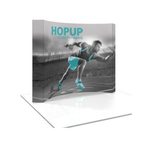 HopUp 8ft Tension Fabric Trade Show Display - Curved