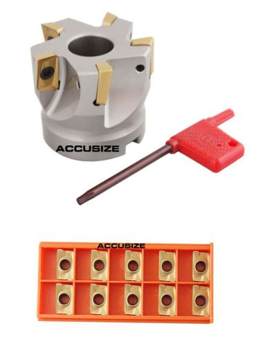 2&#034;x3/4&#034; 90 deg. square shoulder indexable face w/ 15 apkt1604 carbide inserts for sale