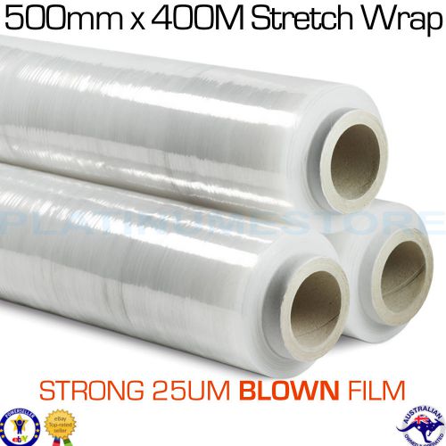 Heavy duty blown pallet wrap 500mm x 400m 25um hand stretch wrapping cling film for sale