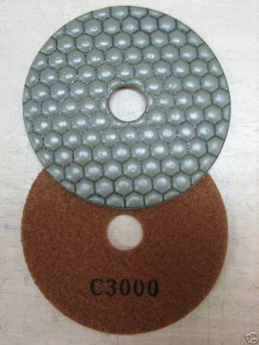 ZERED 4&#034;PREMIUM Diamond Dry Polishing Pad Disc #3000 Granite