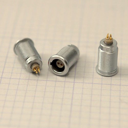 Genuine lemo connector egg.00.302.cll, 2 pin panel mount, circular, new quantity for sale