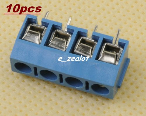 10pcs  blue connect terminal blue screw terminal connector kf301-4p 5.08mm for sale