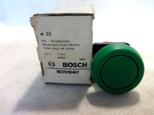 New in box lot of (2) bosch type d1b1g mushroom push button green p/n 1827010467 for sale