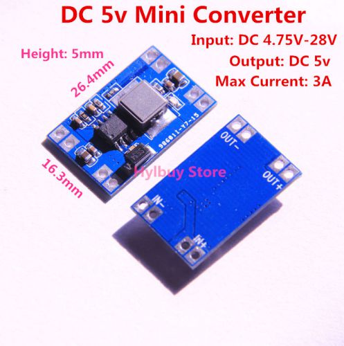 4.75V-28V 12v 24v to 5V DC Converter Mini PCB Module Regulated DC5v power supply
