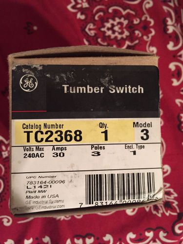NEW GENERAL ELECTRIC TUMBLER SWITCH CAT No. TC2368 MODEL 3 .........MM-830