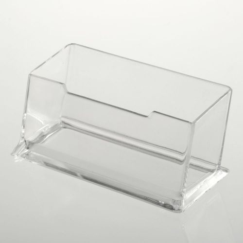 Clear Desktop Business Card Holder Display Stand Acrylic Plastic Desk Shelf BE
