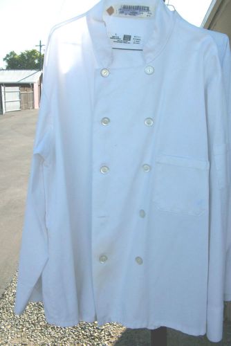Chef Coat White Various Makers Size 3XL Long Sleeve 100% Poly Or Blend