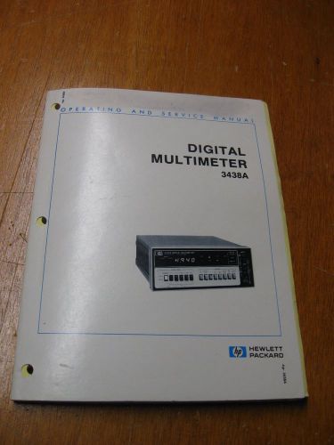 HP 3438A Digital Multimeter Operating and Service Manual With Brochure