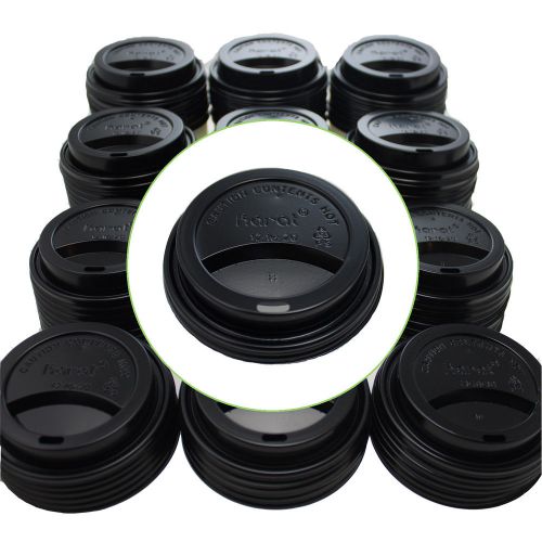 1,000ct lollicup karat sipper dome lid for 12-20oz hot cups black c-kdl516b lot for sale