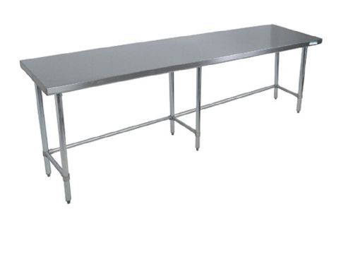 Open Base S/ Steel Riser Work Table w Galvanized Legs 96&#034; x 18&#034; BVTTROB-1896