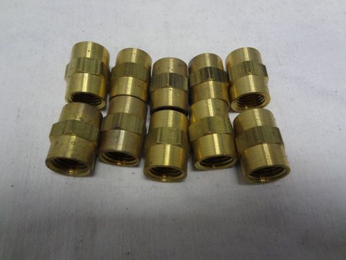 1/4&#034; Brass pipe coupling, 10 ea. Anderson Brass