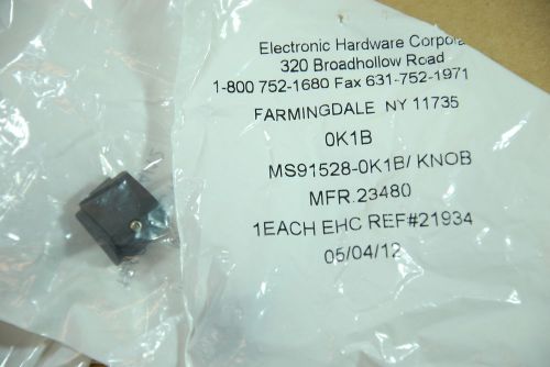 EHC (ELECTRONIC HARDWARE) MS91528-0K1B  ROUND POINTER SKIRTED KNOB, 3.175MM NEW