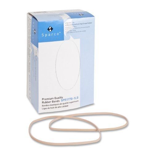 Sparco rubber bands, 1 lbs., 250 per box, size 117b, 7 x 1/8 inches, nl for sale