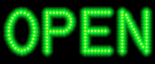 LED open sign display shop board neon business light signs Flashing B  (GREEN)