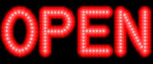 LED open sign display shop board neon business light signs animated @ (RED)