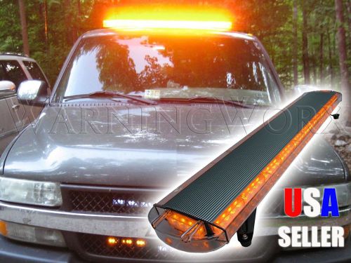 Amber yellow led emergency warning tow strobe light bar 47&#034; for sale