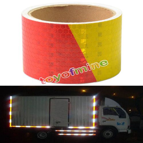 2&#034;X10&#039; 3M golden red Reflective Safety Warning Conspicuity Tape Sticker New