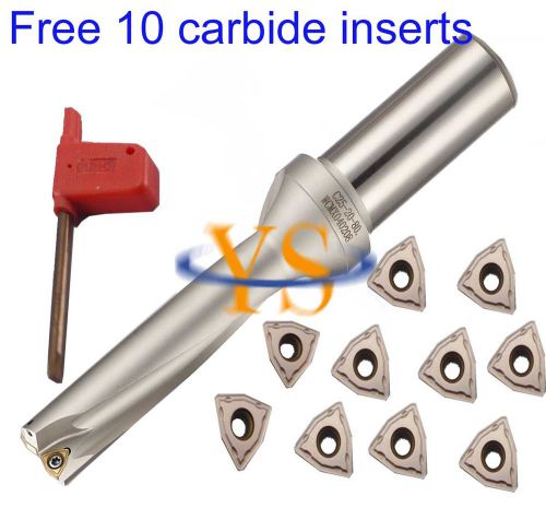 21.5mm x64.5mm depth U drill  indexable drill bit tool + 10pcs carbide insert
