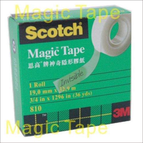 5x 3M Scotch Magic 810 Transparent Tape 3/4&#034; 19mm Stationery office desk written