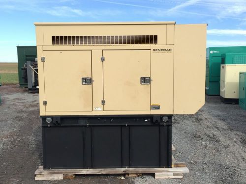 –30 kw generac generator, skid mounted, base fuel tank, sound attenuated, pha... for sale
