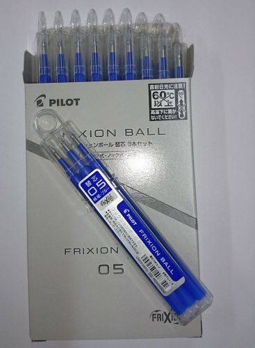 30pcs Pilot FriXion Refills 0.5mm Roller pen with plastic case Blue  Erasable