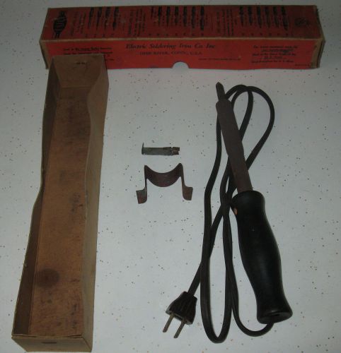 VINTAGE ELECTRIC SOLDERING IRON ORIGINAL BOX MADE IN CONN. U.S.A. CIRCA 1947