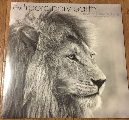 Extraordinary Earth 16 Month 2016 Calendar New Black And White