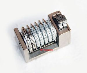 Leibinger 4x8 Cicero Model 46 Numbering Machine, Backwards, Gothic Type, Steel