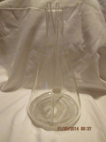 Pyrex 4980 4000ml erlenmeyer flask w/2 glass stir rods for sale