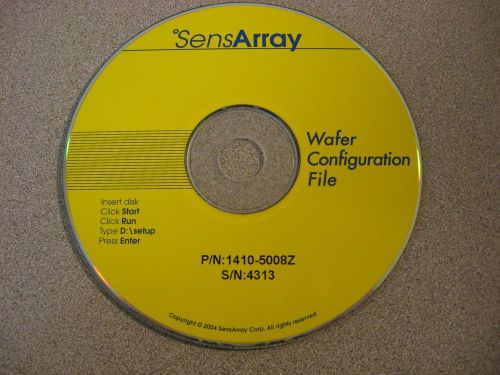 SensArray Configuration Files CD, 1410-5008Z, Loads with Windows 7