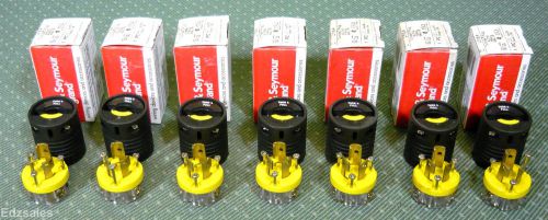 (7) Pass Seymour L715-P Turnlok Plugs 15A repair replacement plug