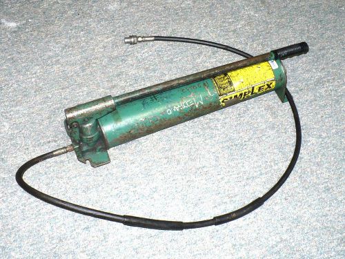 Simplex p140 hydraulic high pressure hand pump with 1/4&#034; x 6 ft. rubber hose for sale