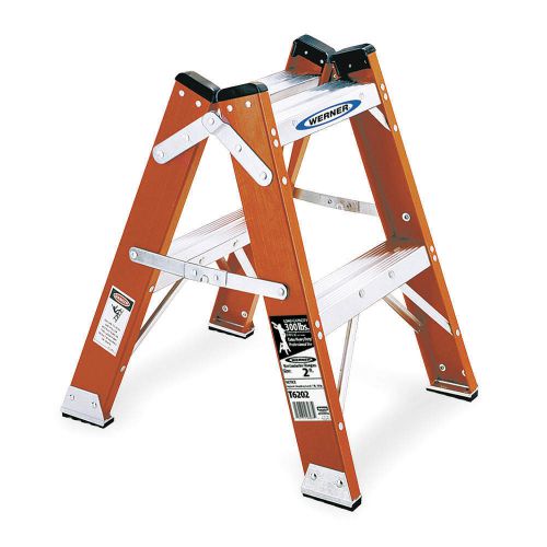 Werner t6202 twin step stool,24 in h,300 lb, new, free shipping, $pa$. for sale