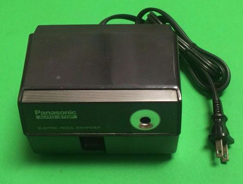 Panasonic KP-110 Auto-Stop Electric Pencil Sharpener Black Made in Japan Tested