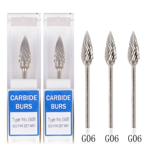 5 pcs dental tungsten carbide steel burs cutters shapes tips burrs polishing g06 for sale