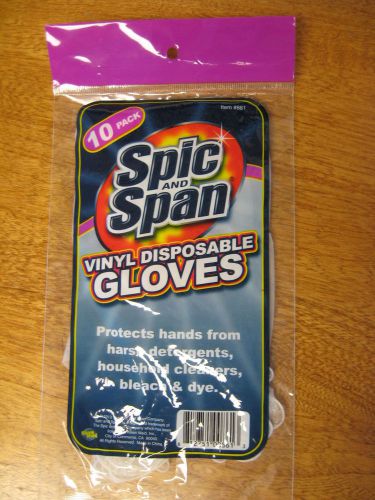 Vinyl Disposable Gloves , New in pkg.  10 pair per pkg. One size fits all