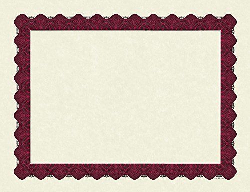 Great Papers! Metallic Red Border Certificate, 8.5&#034;x 11&#034;, 100 Count (934100)