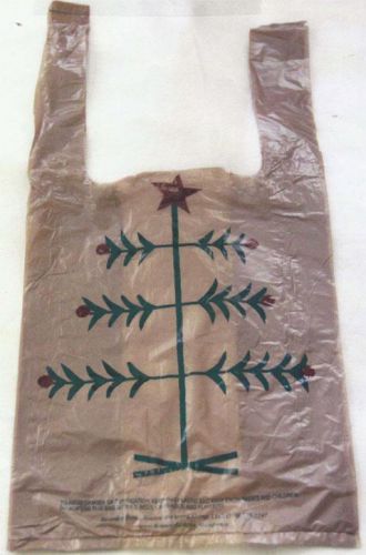 Winter Christmas Tree Holiday SMALL 100 Plastic Store T Shirt Merchandise Bag