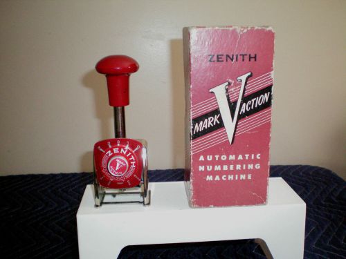 VINTAGE ZENITH AUTOMATIC NUMBERING MACHINE STYLE TC 6-WHEEL MADE IN W GERMANY